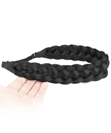 Gledola Synthetic Hair Braid Headband for Women - 5 Strands, Natural Black - Buy Online on GoSupps.com