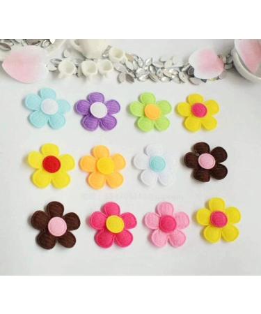 YYCRAFT 90pcs Padded Spring Felt Flower Appliques - 9 Colors - Buy Online on GoSupps.com