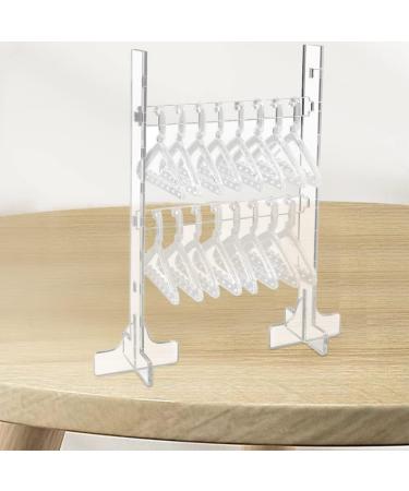 Earring Holder Earrings Organizers with Mini Hanger 2 Tier Jewelry Display Stand Acrylic Necklace Holder Decorative Jewelry Tree for Earrings Pendant Keychains Earring Holder Organizer/406 Transparent - Buy Online on GoSupps.com