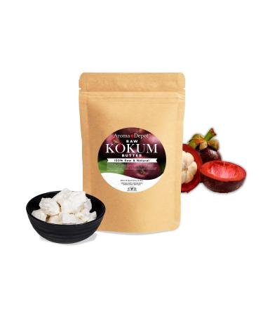 Aroma Depot 16 oz. / 1 lb. Raw Kokum Butter Unrefined Great for Skin Body and Hair. 100% Pure I Natural I Cold Pressed I Thickener for Body Butters Sunscreens Soaps Deodorants and Lotions.