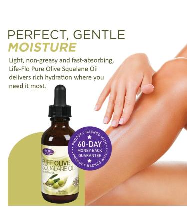 Life-flo Pure Olive Squalane Oil 2 fl oz - Hydrating & Nourishing Skin Care - Buy Online on GoSupps.com