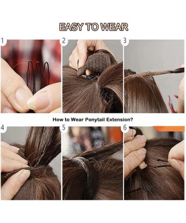 GUILOPOER Wrapped Ponytail 55 cm Long Curly Hairpiece Braid Clip in Ponytail Wavy Curly Synthetic Hair Extension for Women (27/613) - Buy Online on GoSupps.com