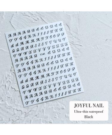 Old English Alphabet Nail Stickers - 7 Sheets Self-Adhesive Decals for Unique Nail Art Designs - Buy Online on GoSupps.com