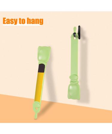 PEUTIER 2pcs Cat Strip Feeders Cute Cat Head Shape Cat Strip Squeeze Spoons Multifunctional 2-in-1 Cat Food Dispenser Cat Strip Spoons Cat Food Spoons for Wet Food Cat Pet Supplies (Green) - Buy Online on GoSupps.com