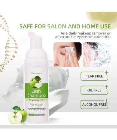 Lunamoon Eyelash Shampoo - Foam Cleanser for Eyelash Extensions | Soft 60ml Apple Formula for Oil & Makeup Removal - Buy Online on GoSupps.com