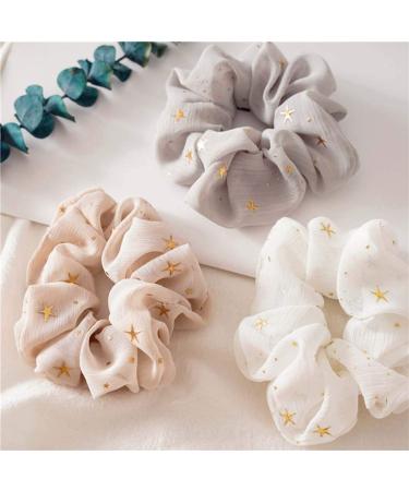 Outyua Elegant Star Hair Scrunchies - 5Pcs Hair Ties for Women and Girls - Buy Online on GoSupps.com