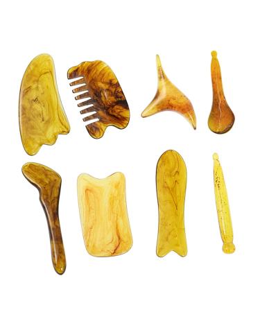 Healifty Gua Sha Massage Tool for Physical Trigger Points Facial Flexion 8 Pack