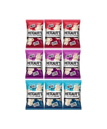 9 x 20g Popcorn Snack Bags (Includes 3 Of Each Cinema Sweet Sweet 'N' Salty Sea Salt)