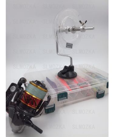 SLMOZKA Fishing Line Spooler Silver Reel Winder Tackle System with Suction Cup - Buy Online on GoSupps.com