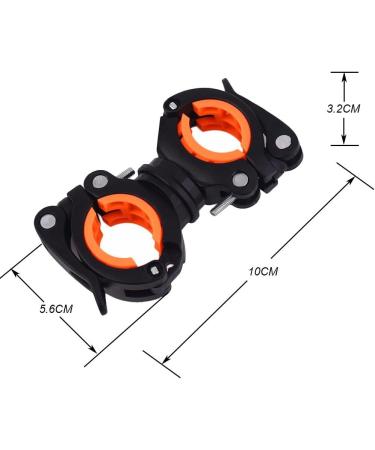 Bicycle Flashlight Mount - 2 Pack Bike Light Clamp for Secure & Easy Attachment | International Shipping Available - Buy Online on GoSupps.com