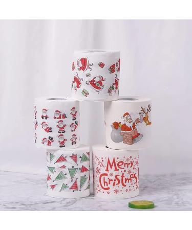Bumdenuu 5 Styles Paper Roll Tissue Paper Towels Xmas Office Room Toilet Paper 5 Roll - Buy Online on GoSupps.com