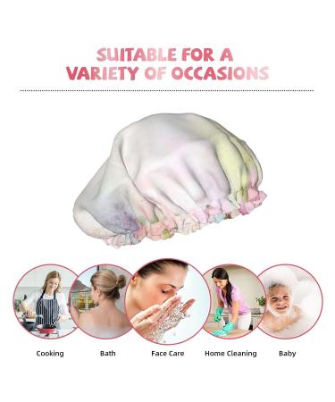 Watercolor Floral Printed Shower Cap - Waterproof, Fits All Head Sizes and Hair Textures for Women - Buy Online on GoSupps.com