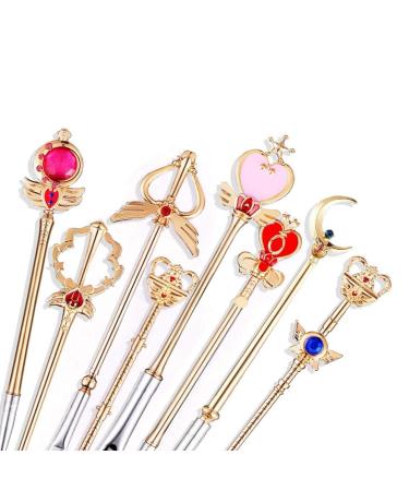8PC Sailor Moon Makeup Brush Set - Softborn Blending Brushes & Pink Bag | International Shipping Available - Buy Online on GoSupps.com