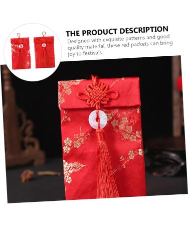 MAGICLULU Set Spring Festival Red Envelope Chinese New Year Hong Bao Spring Festival Money Envelopes Money Packets Gift Envelopes Red Packets New Year Bag Chinese Style Damask Material - Buy Online on GoSupps.com