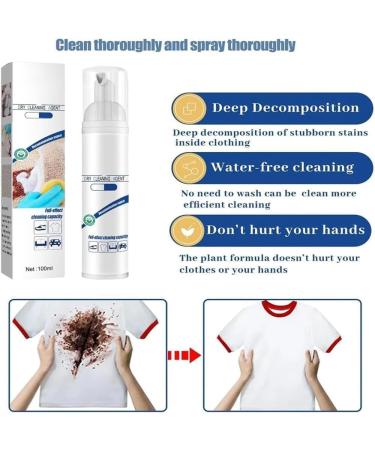 Dry Foam Cleaner Clothes Stain Remover Spray Foam Cleaner Foam Spray Disposable Laundry Foam Cleaner - Buy Online on GoSupps.com
