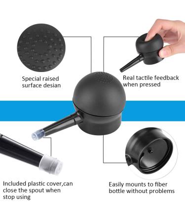 Premium Black Hair Building Fibers Spray Pump 2-in-1 Kit Set - Natural Hair Loss Concealer (0.97 OZ) - Men and Women - Buy Online on GoSupps.com