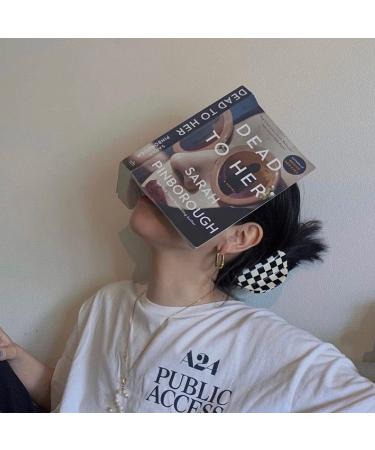 2 Pack Vintage Checker & Banana Hair Clips - Acrylic Black & White Jaw Clips for Strong Hold | French Tortoise Grip Jewelry for Women & Girls - Buy Online on GoSupps.com