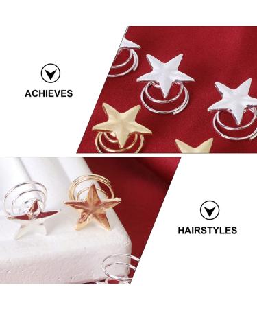 20Pcs Spiral Hairpins - Stars & Swirls Twisted Hair Clips | Bridal Wedding Accessories - Buy Online on GoSupps.com