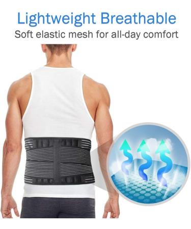 Stabilizing Lumbar Back Brace Support Belt with Adjustable Straps - Breathable Mesh for Sciatica Scoliosis & Herniated Disc (S/L/XL - Buy Online on GoSupps.com