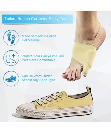 Bunion Corrector & Toe Straightener Pad - Soft Silicone Gel for Pinky Toe Relief | Tailor's Bunion Splint with Anti-Slip Design - Little Toe Separator for Overlapping Toes (Medium) - Buy Online on GoSupps.com