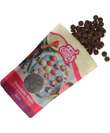 FunCakes Chocolate Melts Dark: Melting Chocolate to Make Sweet Bonbons Drips Glaze Cake Decorations Drizzles. Easy Melting in Microwave or Au Bain-Marie Halal. 350g. - Buy Online on GoSupps.com