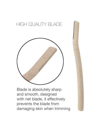 Nylea Eyebrow Razor Biodegradable 12 Pack - Eco-Friendly Facial Hair Trimmer for Men & Women - Precision Shaper & Remover Tool - Buy Online on GoSupps.com