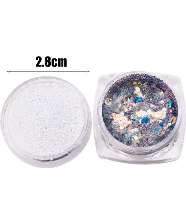8 Colors Glitter Powder for Nails | Festival Makeup & Nail Art Craft Set - DIY Face Decoration & Masquerade Glitter - Buy Online on GoSupps.com