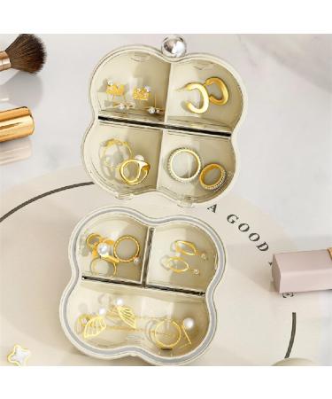 Mini Portable Pill Box - Travel-Friendly 7-Day Multi-Compartment Organizer | High-Quality Sealed Jewelry Storage (White - Buy Online on GoSupps.com