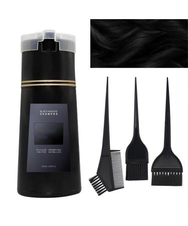 Hair Dye Shampoo Hair Instant Dye Shampoo Hair Color Shampoo for Gray Hair for Men and Women (Black)