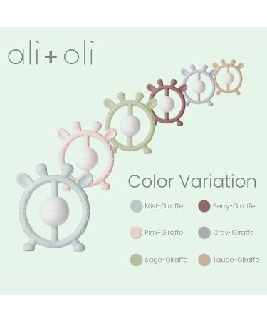 Ali+Oli Mist Giraffe Baby Teether & Rattle - BPA Free Silicone Teething Toy for Babies 3+ Months - Buy Online on GoSupps.com