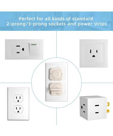 45-Pack Outlet Covers Baby Proofing Socket Protectors with Improved Double Structure Design&Handle Safety Plug Covers for Electrical Outlets to Prevent Toddlers Child Pets from Electrical Hazard white 45pcs - Buy Online on GoSupps.com