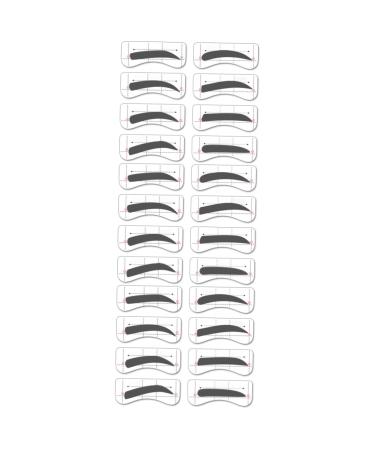 FOMIYES 96 Pairs 8 Eye Shadows Eyebrow Shaper Stencil Molds Kits Eyebrow Stencils Card Conjoined Tool