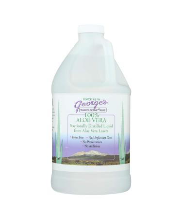 George s Aloe Vera - 64 fl oz - Fractionally Distilled Liquid from Aloe Vera Leaves - Anthraquinone Free - Buy Online on GoSupps.com