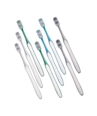 Homsfou 8st toothbrush to reduce tooth spots hard toothbrushes household toothbrush travel toothbrush tooth cleaning tools made of plastic travel hard plastic man TPR