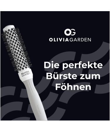 Olivia Garden Expert Blowout Shine Hairbrush - White & Grey 25 | International Shipping Available - Buy Online on GoSupps.com