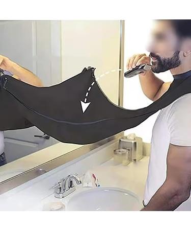 Beard Catcher Apron & Trimmer Tool - Grooming Cape for Men with Suction Cups | Perfect Beard Hair Care - Buy Online on GoSupps.com