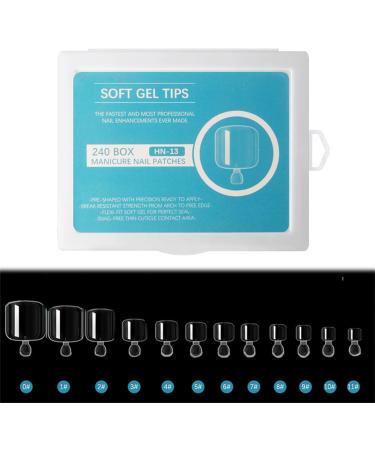 240Pieces False Toe Nails Full Cover Clear Press On Fake Toenail Foot Nail Art Tips Manicure Tools Artificial False Nail False Nails Toe Nails Flat Shape Wearable Nails - Buy Online on GoSupps.com