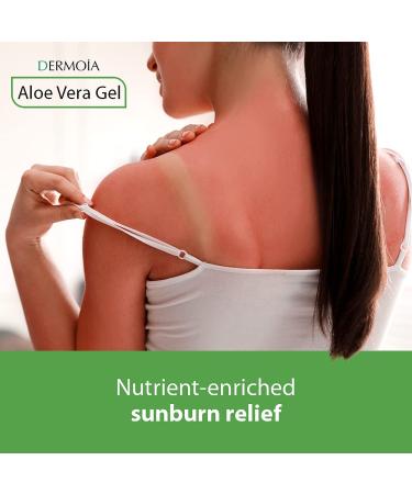 Organic Aloe Vera Gel 16 fl oz - Soothing Sunburn Relief & Acne Treatment - Hydrating & Moisturizing for Face & Body - Buy Online on GoSupps.com