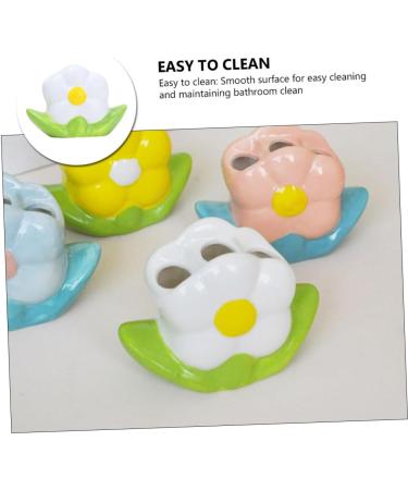 minkissy Working Desk tooth brush pen holder pencil holder counter rack child white toothbrush ceramics Sitting Desk - Buy Online on GoSupps.com