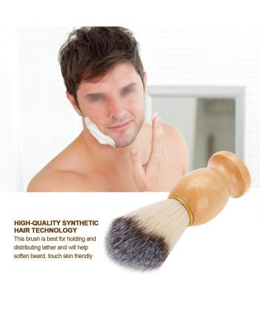 Wooden Shaving Brush Stand for Men - Portable Soft Synthetic Hair Handle | Barber Salon Tool - Buy Online on GoSupps.com