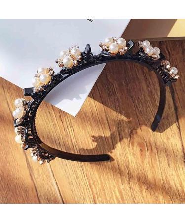 Yheakne Vintage Pearl Headband Hairbands Rhinestone Pearl Bridal Hair Hoop White Faux Pearl Hair Bands Hairpiece Crystal Pearl Wedding Hair Accessories for Women and Girls - Buy Online on GoSupps.com