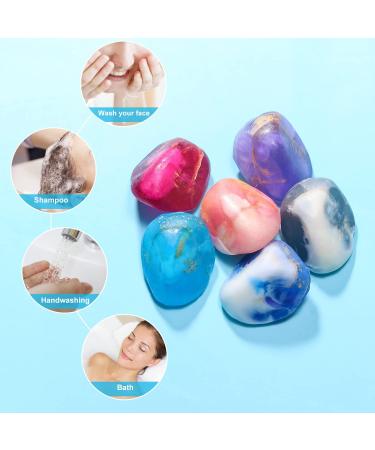 BFF BEAUTY Soap Rocks Set - 6pcs Hand Face Body Bar Soap - Gemstone Soap Bars for Women & Men - Moisturizing Skin - Birthday Gift Idea - Buy Online on GoSupps.com