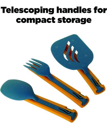 Jetboil Jetset Stowable Camping Utensil Set - Grey/Orange | Lightweight & Compact - Buy Online on GoSupps.com