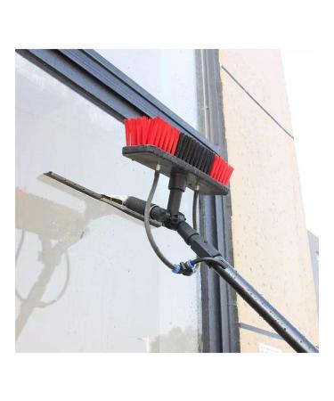 Waterfed Telescopic Pole Window Cleaning | 30cm Brush Head & Squeegee | Aluminum Alloy 3.6M -10.8M Telescopic Rod Extension Washing Brush System 9 M/29.5 Ft