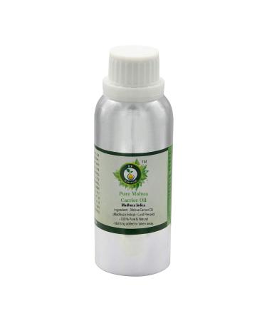 R V Essential Huile de porteur de mahua pur 630ml (21oz) - Madhuca Indica (100% pur et naturelle press e froid) Pure Mahua Carrier Oil Ambre 630ml (21oz)