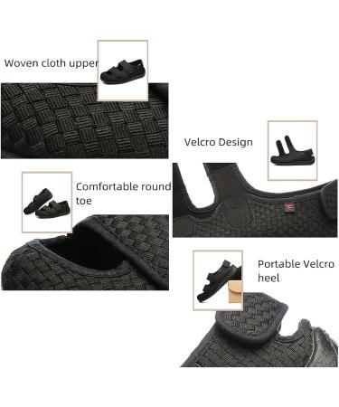 Fohapfam Mens Diabetic Slippers | Extra Wide Swollen Feet Sandals | Adjustable Hallux Valgus Recovery | Arthritis Elderly Indoor/Outdoor - Blue - Buy Online on GoSupps.com