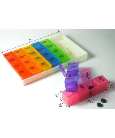 Very Small Pill Organizer - 7 Day Weekly Travel Case & Medication Reminder | 28 Detachable Compartments for Daily Use - Buy Online on GoSupps.com