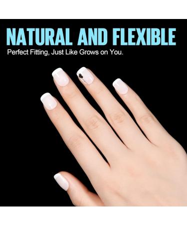 Tomicca Square Ultra Short Nail Tips - 450 Pieces Soft Gel Full Cover Pre-Shaped Matt Art Gelly Tips for Geln gel - Perfect for International Shipping - Buy Online on GoSupps.com