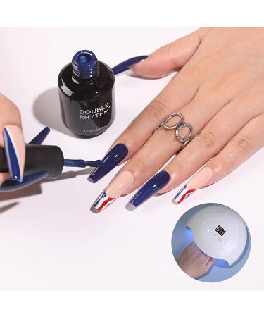 Gel Nail Polish Glitter Neon Nude 15ML for Salon-Quality DIY Manicures - Navy Blue - Buy Online on GoSupps.com