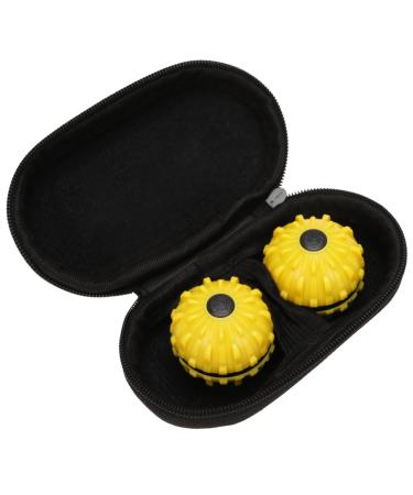 Magiclulu 1stk massage balls toys pressure reduction toys decompression ball printing outdoor transport roundabout massage globe 7.36x3.56cm yellow